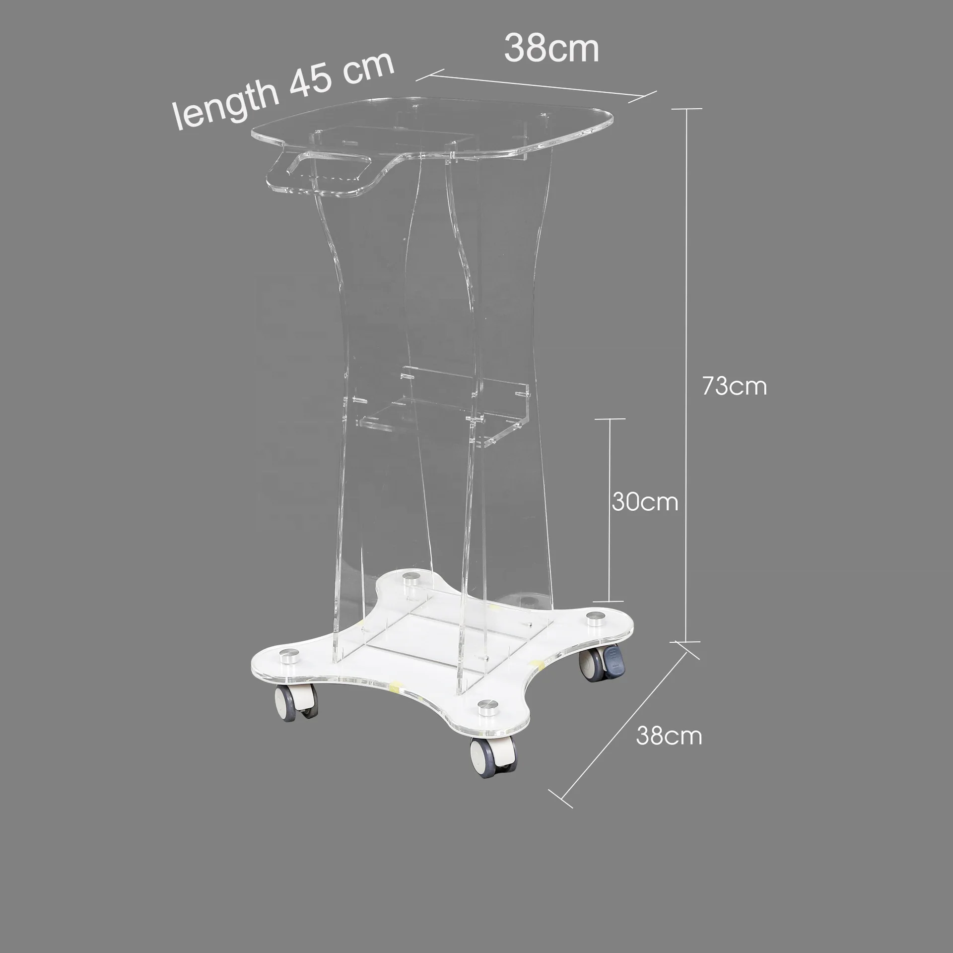 Factory directly  top grade trolley 4 mobile wheels portable facial spa beauty salon machine beauty trolley