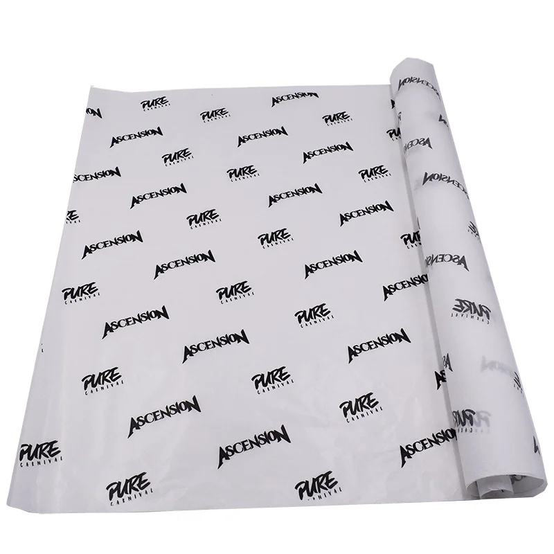 black and white color with your logo custom wrapping paper packing tissue paper