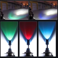 RGB H4 H7 LED P15D H6 BA20D LED Motorcycle Headlight Blub 12V Moto Light For Moped Scooter Motorbike ATV Lamp Hi /Lo Beam