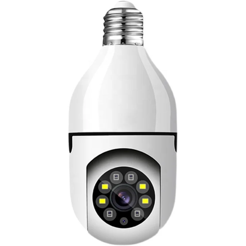 Night vision Dual light Smart phone Remote view CCTV Wireless security Network IP WiFi 360 bulb light Camera