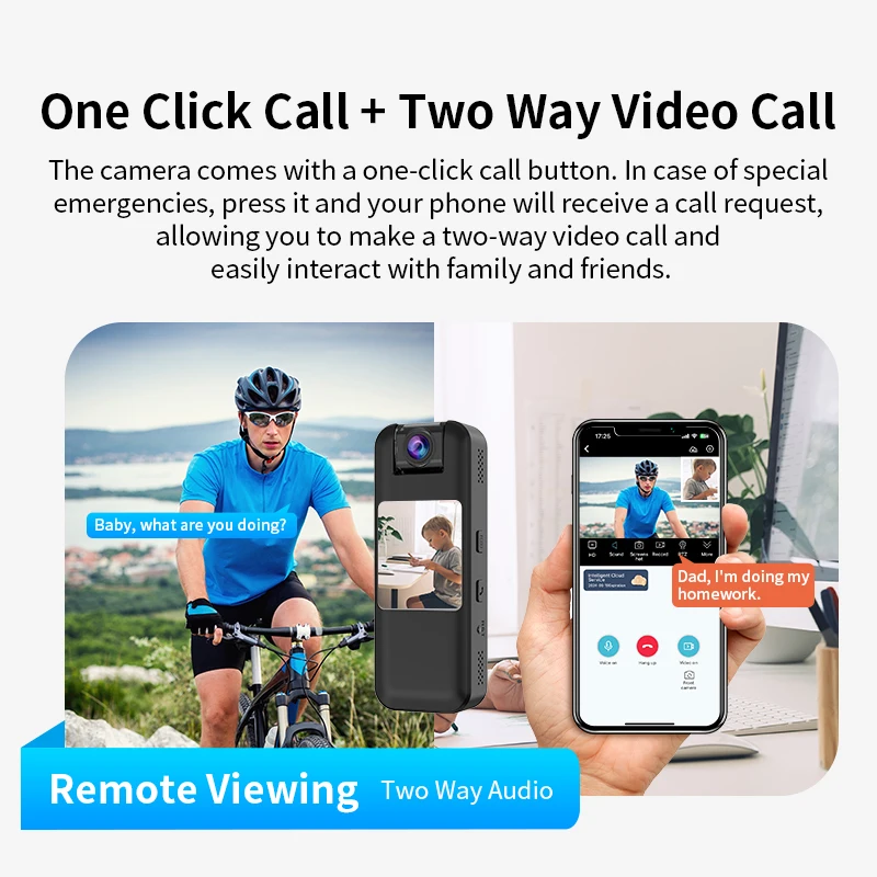 2K 4G Portable DVR Body Camera 2-way Audio Personal Defense Equipment Pocket Sports DV Body Worn DV Audio Video Recorder Screen