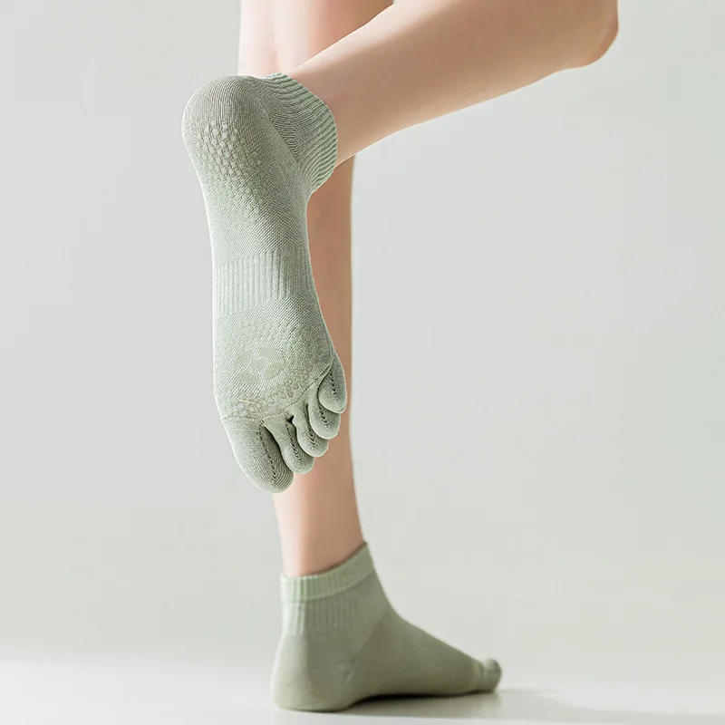 Women Low Cut Colorful Pilates Socks Grip 5 Toe Finger Yoga Socks Non Slip Yoga Socks For Wholesale