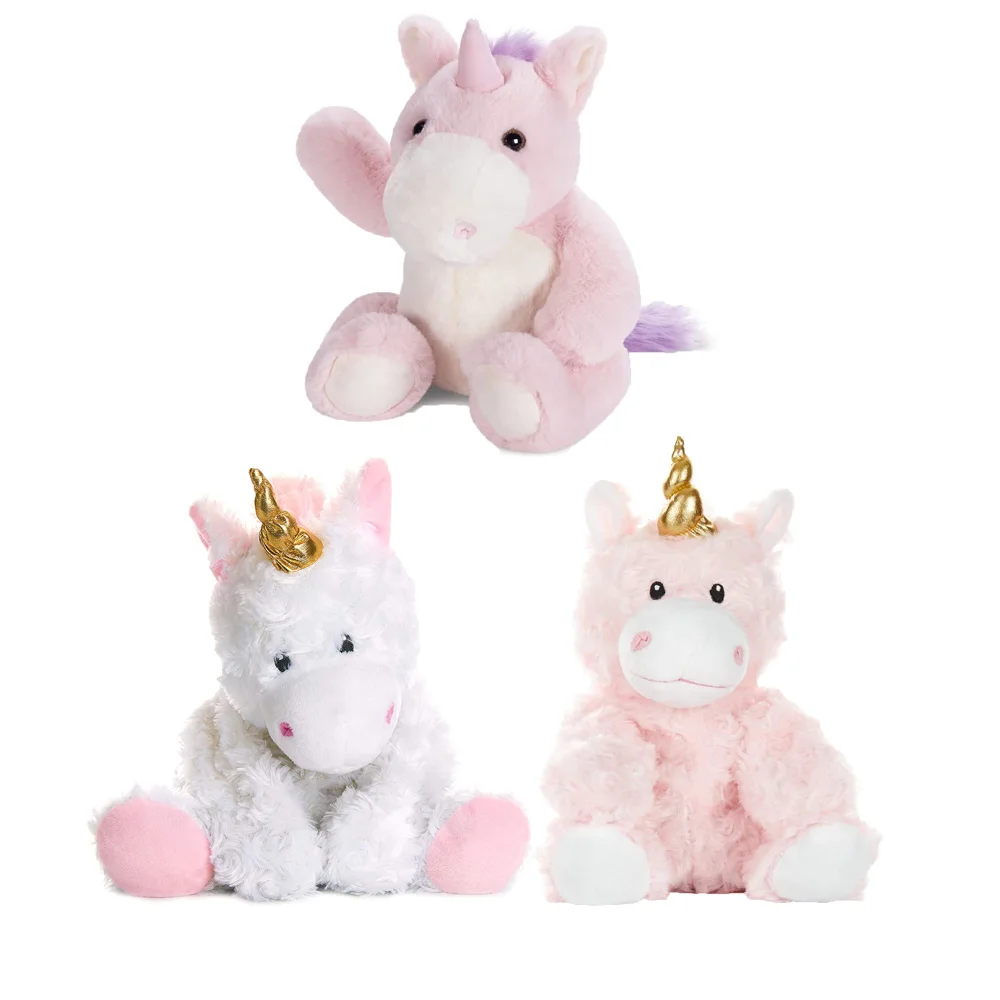 Custom Magical White Pink Unicorn Microwavable Lavender Scented Plush Toy Stuffed Animal Weighted Stuffed Unicorn Dolls