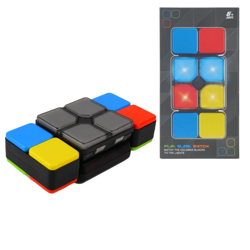 Deformation Puzzle Cube Toy Multi-functional Musical Intelligent Magic Cube Anti Stress LED Flashing Cube Electronic Memory Game