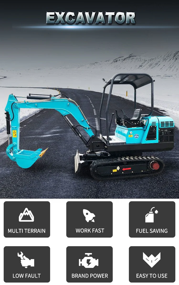 Crawler Excavator Easy Operation Crawler 2 Ton Mini Excavator With Double Cylinder Towable