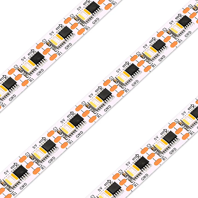 Новое поступление оптовая продажа умные светодиодные полосы 5050 DC5V RGBTW UCS2905 пиксельного света