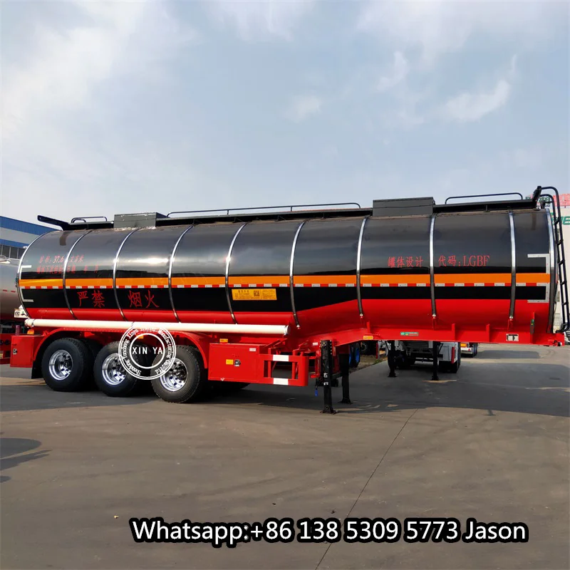3 axles insulation liquid asphalt bitumen wax heated transport tank semi trailer for sale