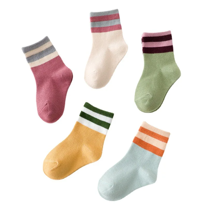 Stripe Kids Winter Socks Good Elastic Kids Crew Socks Colorful Boy Novelty Sock Sea