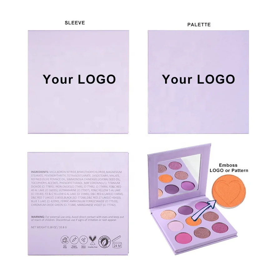 OCHAIN Wholesale You Own Different Shape Eyeshadow Compact Private Label DIY Vegan Pigment Eyeshadow Palette