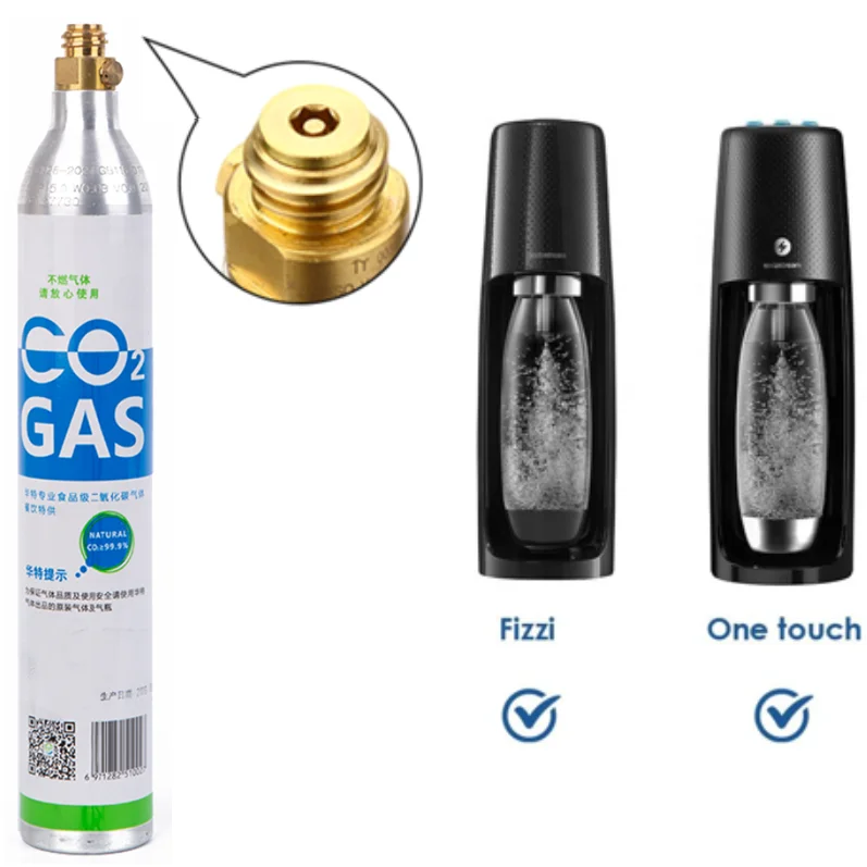 CO2 gas cylinder for Soda maker 0.6L CO2 cylinders for Soda Beverage Dispenser Sparkling Drinking Soda Water Maker