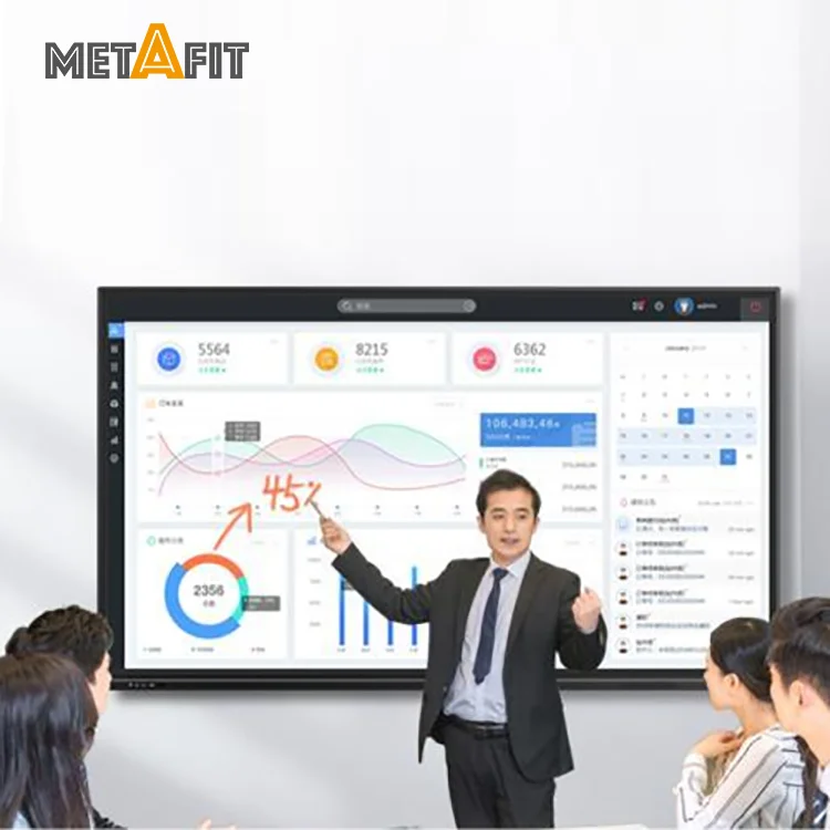 Metafit Clever Touch  White Board Digital  All-In-One PC Interactive Whiteboards With Projector