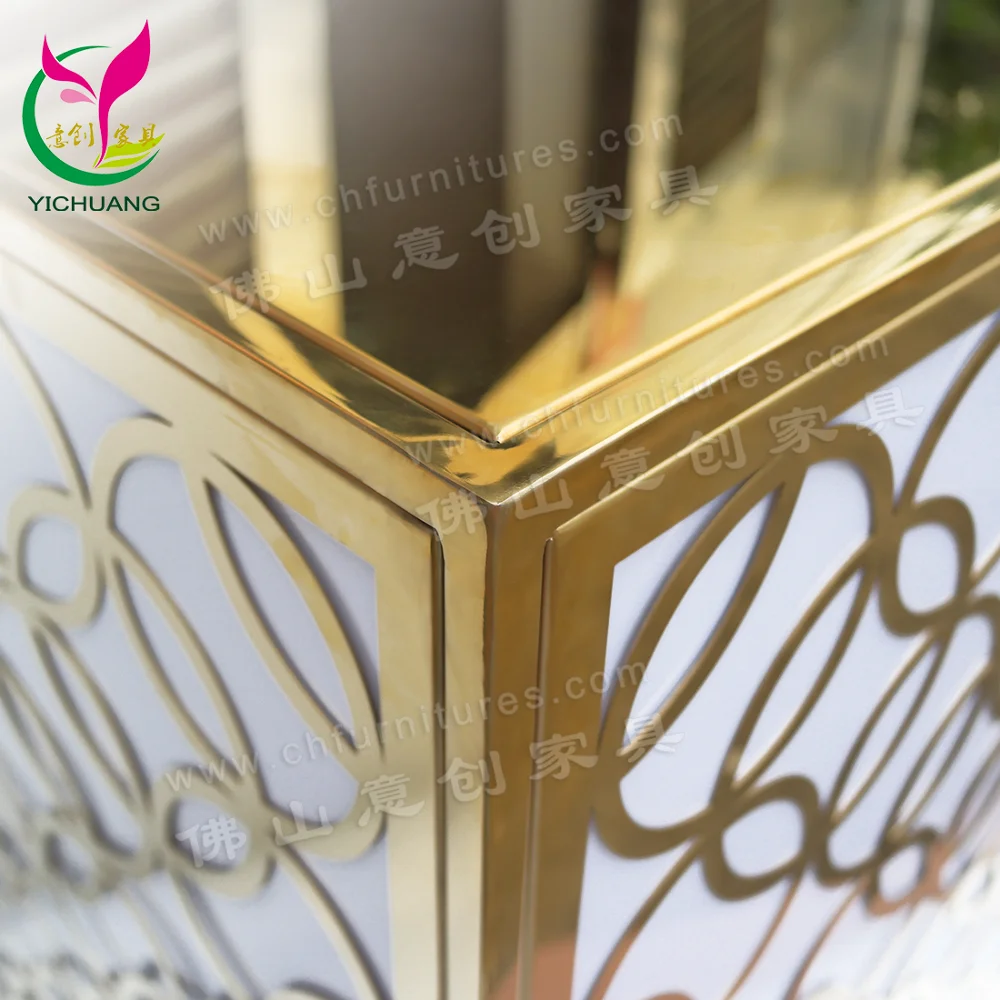 New Design Modern Table Legs Stainless Steel for Wedding Dining Room Furniture Home Furniture Metal Mirror Polish Gold 19.25KGS