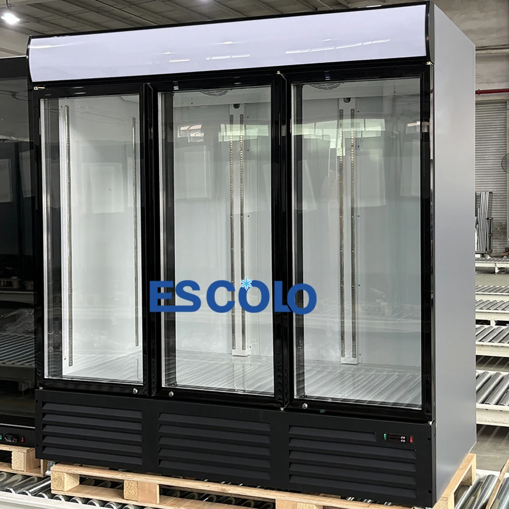 Three Glass Door Beverage Display Fridge Beer Display Cooler Refrigerating Showcase Refrigerators