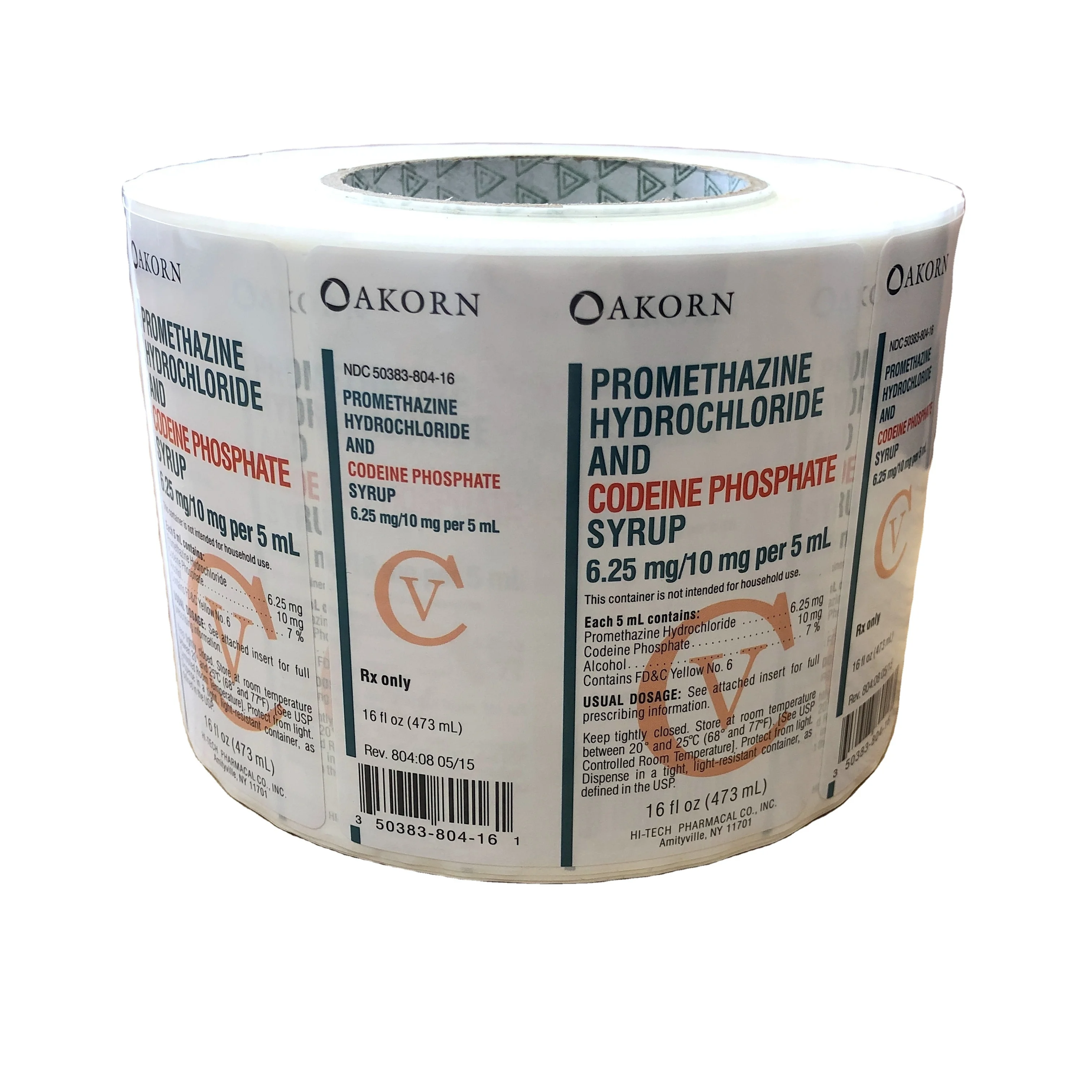 Custom High Quality Printed Oral Solution Wockhardt Cough Syrup Label Stickers