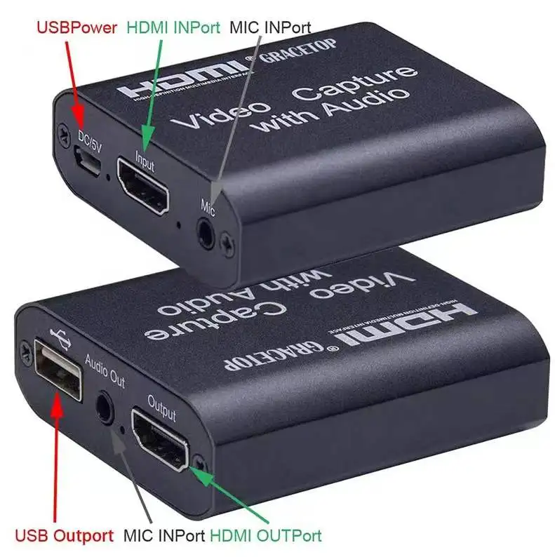 Pogo New Arrival HDTV Video Capture Card With Audio 1080P 4K To USB 2.0/3.0 For Live Streaming