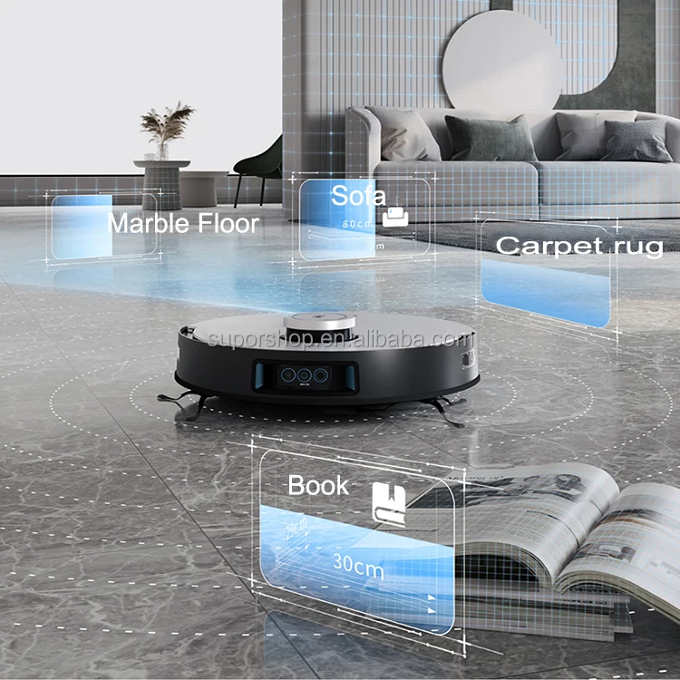 ECOVACS DEEBOT Best Cheap X1 OMNI 5000Pa Suction Intelligent Automatic Cleaning Mopping Wet and Dry Smart Robot Vacuum Cleaner