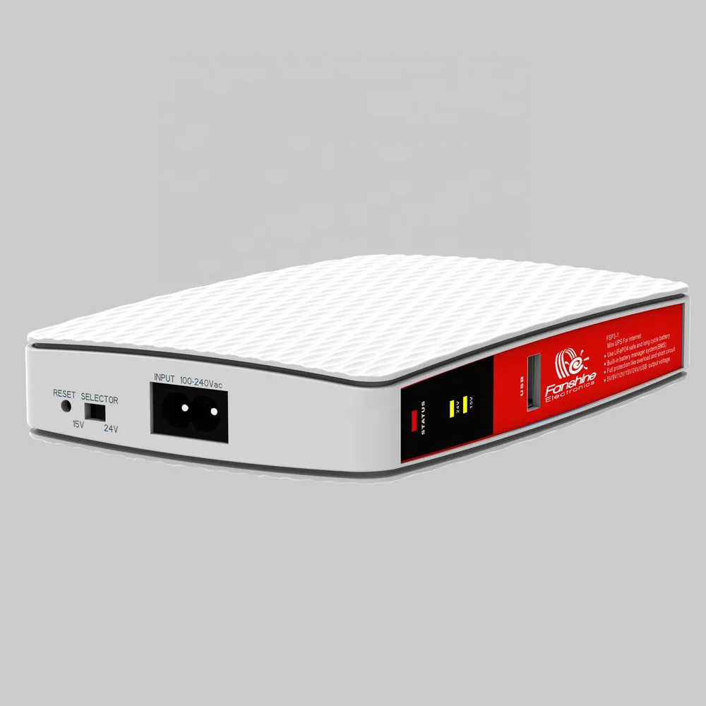 Fanshine Портативный 18 Вт 5 В 9 12 15 24 Мини DC UPS небольшой блок питания