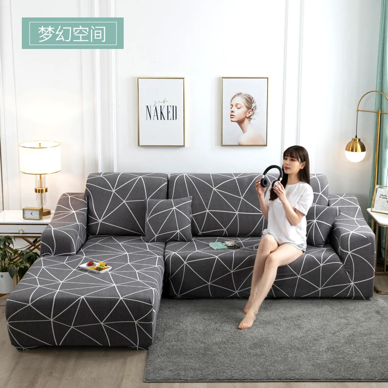 
Sofa Covers Design Modern Printing Polyester Stretch Slipcover Couch Living Room Cover L Shaped Sofa 