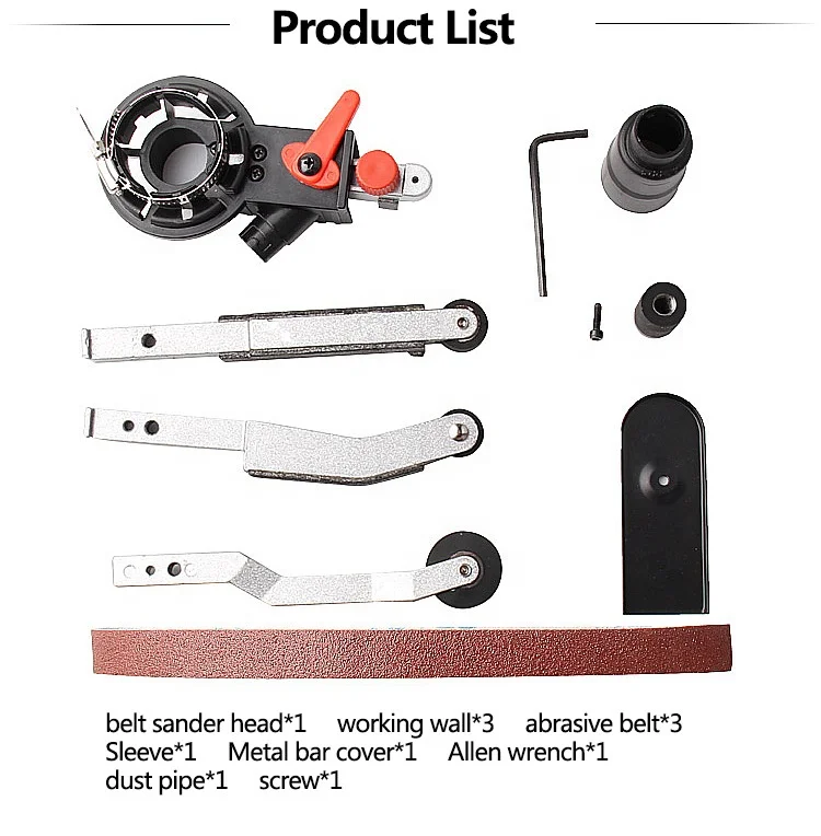 M10/M14 Sanding Belt Adapter Attachment Converting Electric Angle Grinder to Belt Sander Wood Metal Working