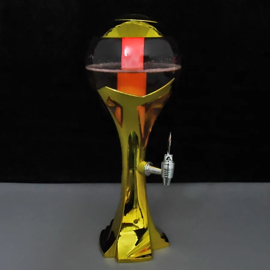 high quality bar 3 litres chang ice tube beer tower tap draft led light beer towerer plastic beer tower cooler