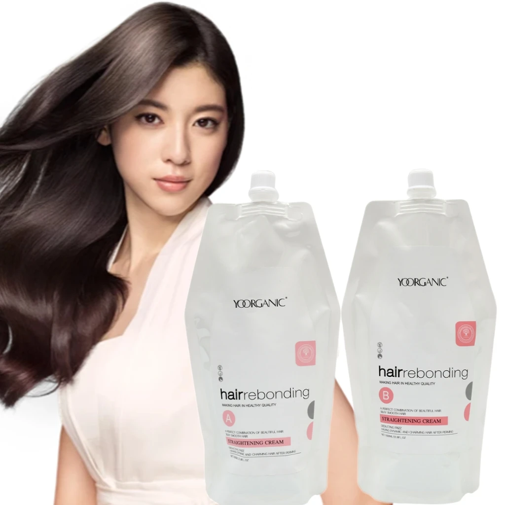 Smoothing Cream Permanent Straightening For Damaged Curly Afro Hair Keratin Treatment