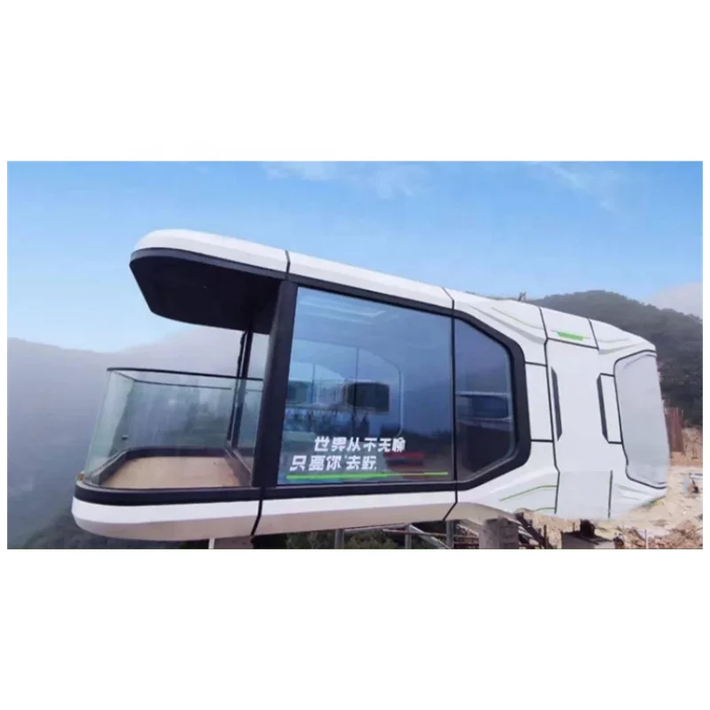 Space capsule holiday cottage star roof house luxury modern prefab homes camp sleeping pod cabin with bedroom