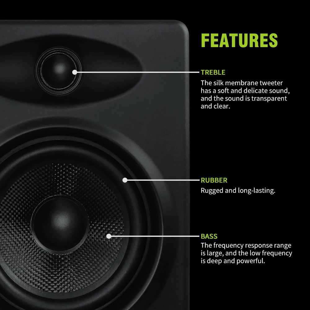 Factory produce supply 5 inch studio senior active monitor speakers A5BT for small control room