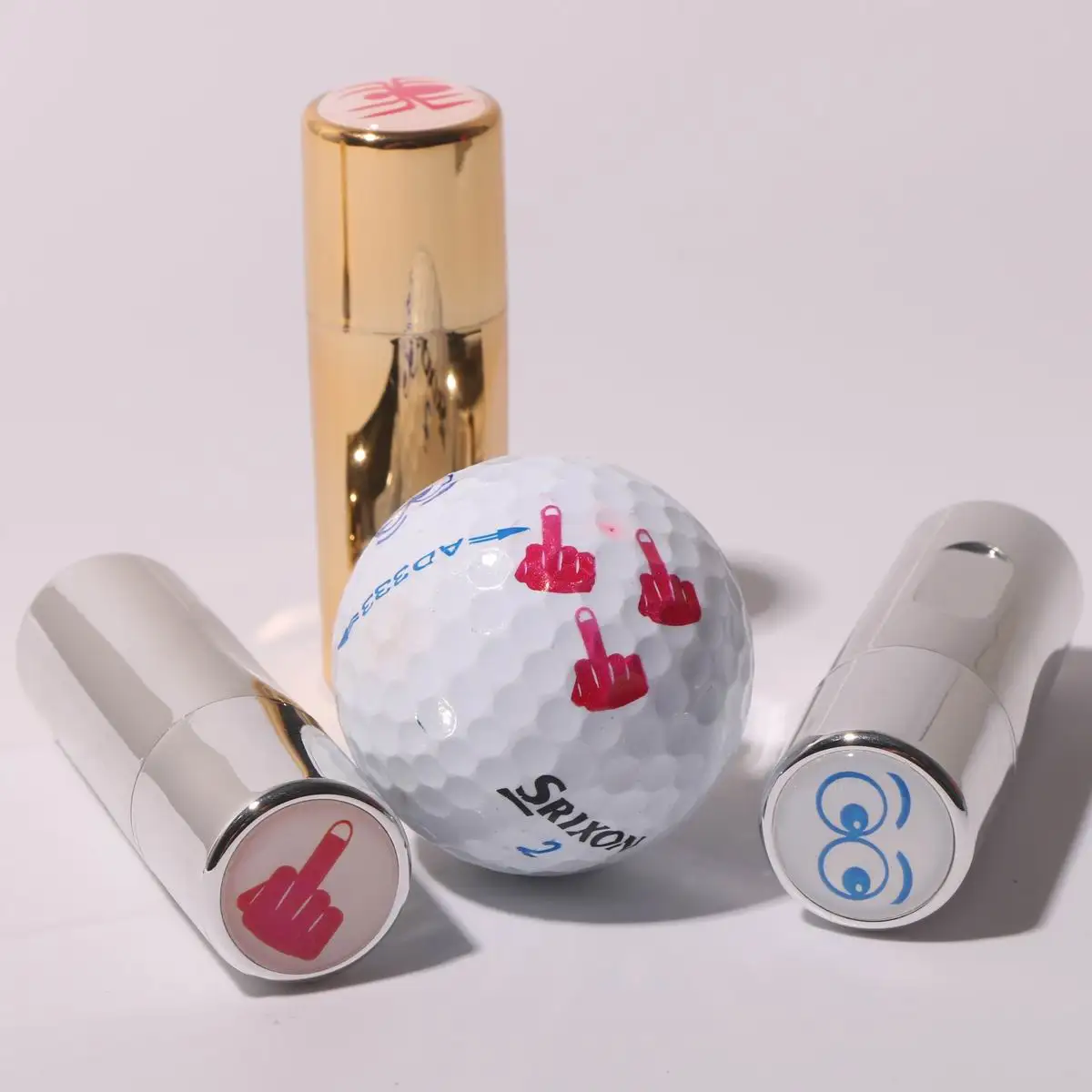 Персонализированные позолоченные серебряные штампы для мячей гольфа диаметром 11
