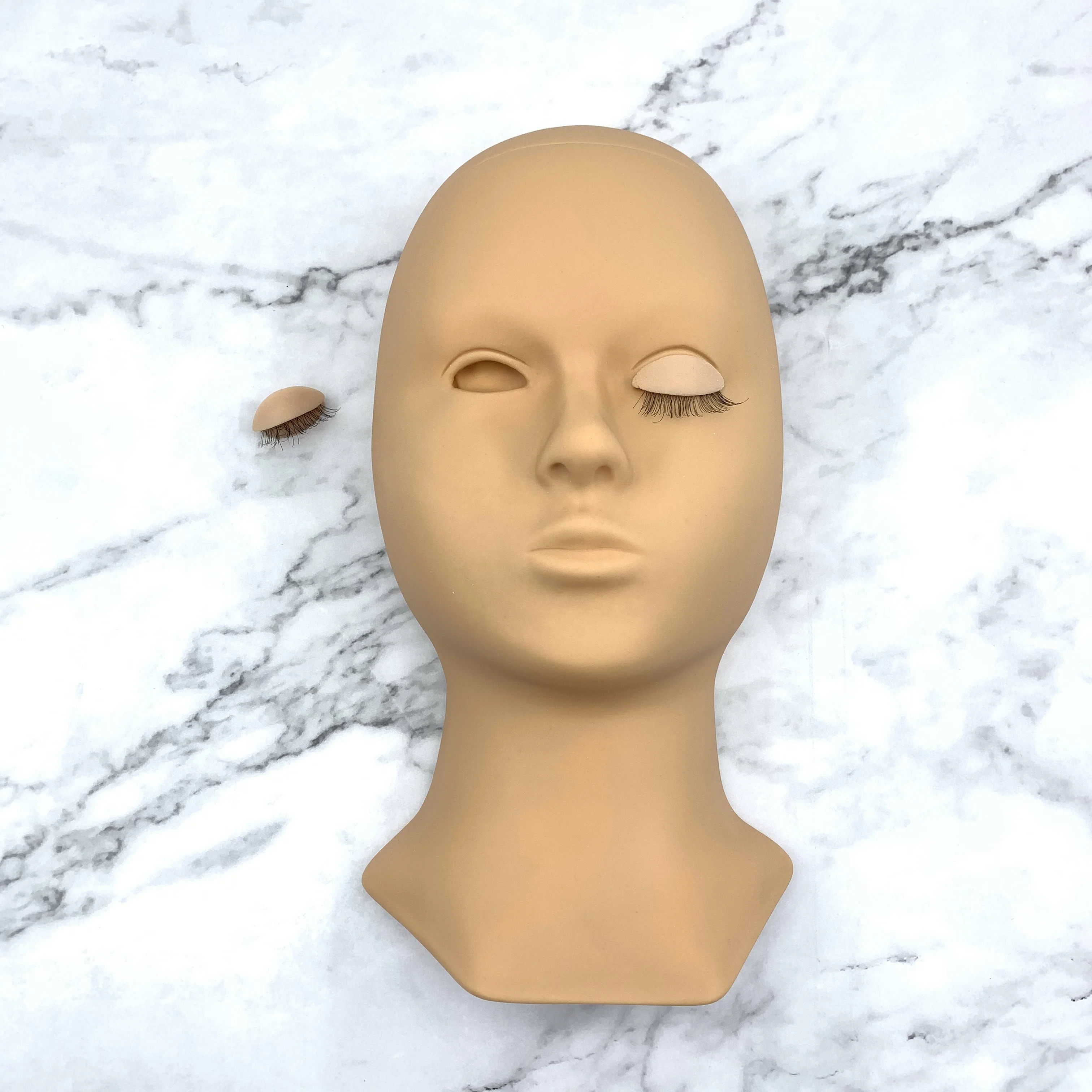 Fashion African American Mannequin Head Silicone Mannequin Heads for Lashes Training