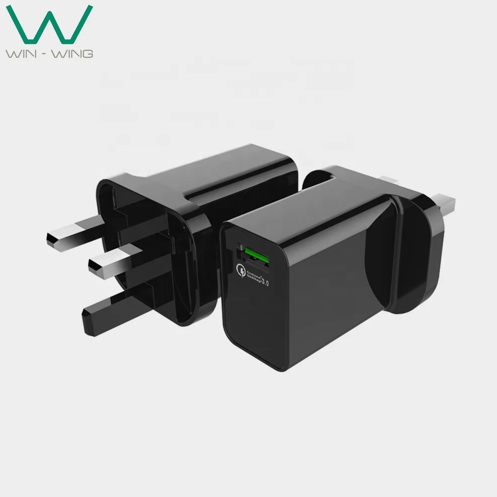 
Wall charger QC 3.0 5V/9V/12V 18W USB charger US EU AUS UK PLUG 
