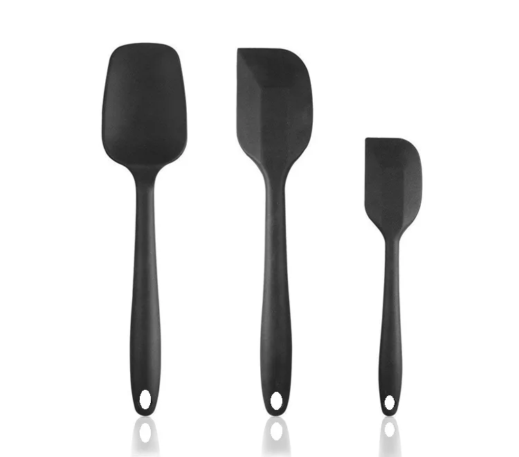 Baking tools silicone spatula 3 piece set baking DIY cake cream spatula set Non-Stick Silicone Rubber