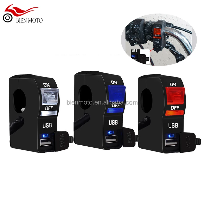 Универсальный световой индикатор 12 В, кнопка вкл/выкл, аксессуары для огня, переключатель на руль мотоцикла для электрических велосипедов, скутеров, квадроциклов