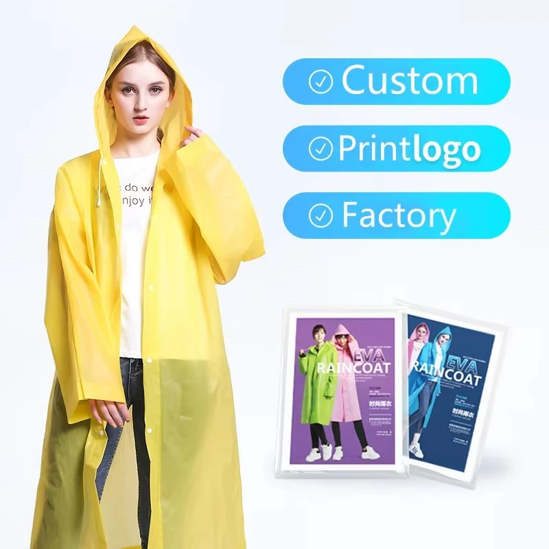 wholesale Portable EVA universal emergency disposable waterproof beautiful raincoats
