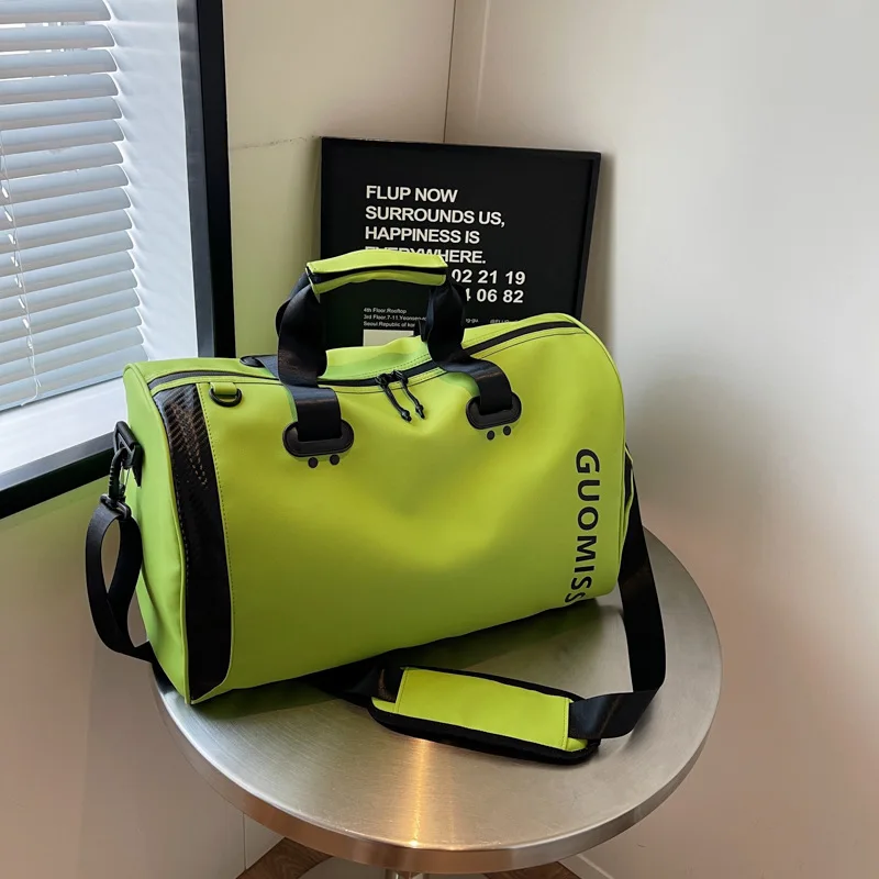 Большая Вместительная дорожная сумка для спорта с сухим влажным разделением ручная фитнеса на одно плечо