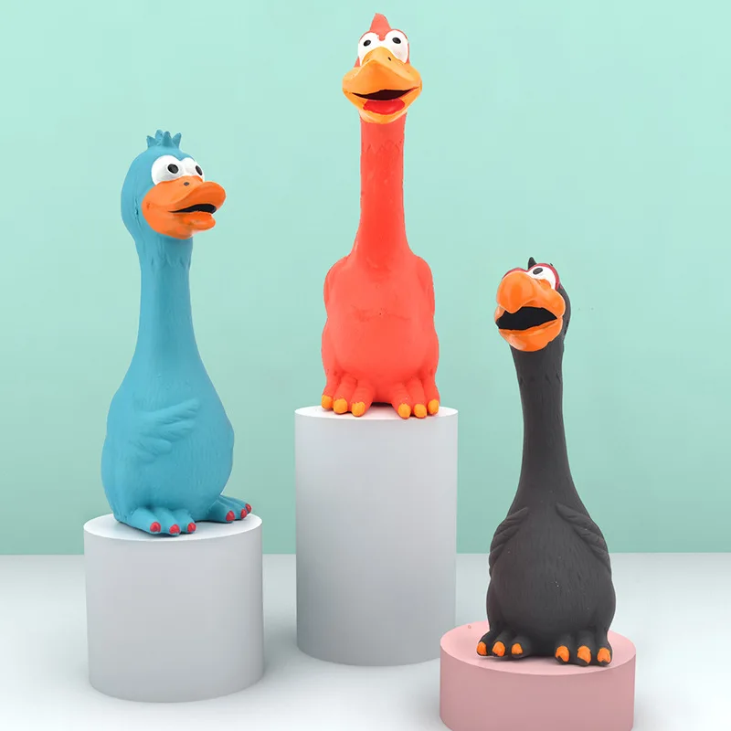 Новый дизайн латексные кричащие игрушки для цыплят лучший питомец пищащая собака жевания