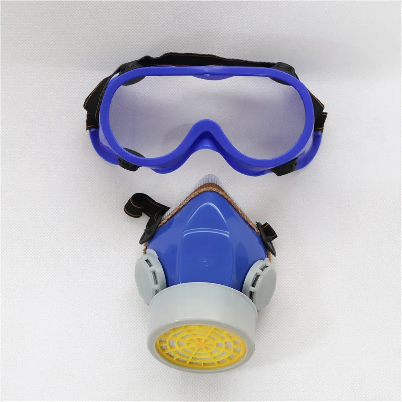 Custom logo half face protective industrial replaceable double cartridge gas chemical respirator mask