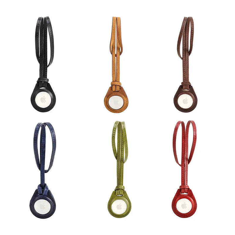 Багажная бирка Apple airтеги, кожаный чехол с защитой от потери, Мягкий защитный чехол, брелок-локатор, сумка-трекер для AirTag