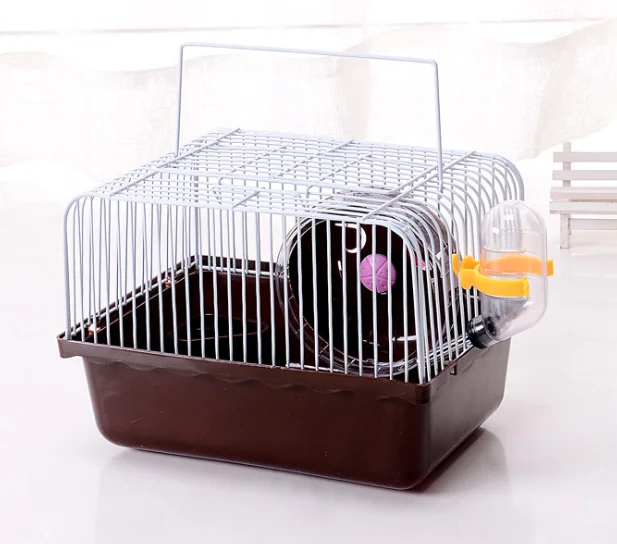 2021 Hot Sale Best Quality Custom Logo Design Small Size Portable Plastic Metal Pet House Pet Colorful Carrier Hamster Cage