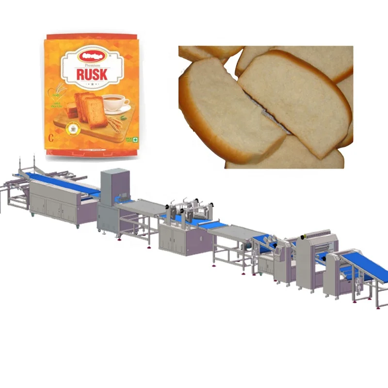 High capacity Automatic rusk slice bread making machine toast bread production line for food factory
