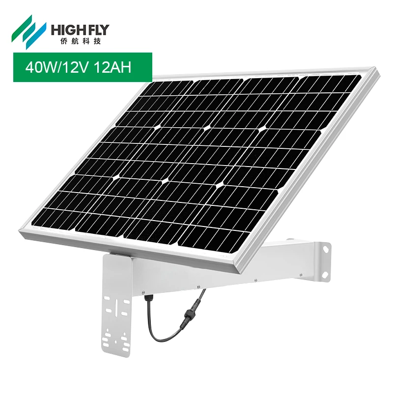 HighFly EU Warehouse Economical High Efficiency 40W 12V 12Ah Cheap Fixed Solar Panel