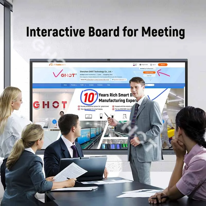 OEM Aluminum Alloy Frame Infrared Multi Touch Screen White Board Smart Board Interactive Whiteboard