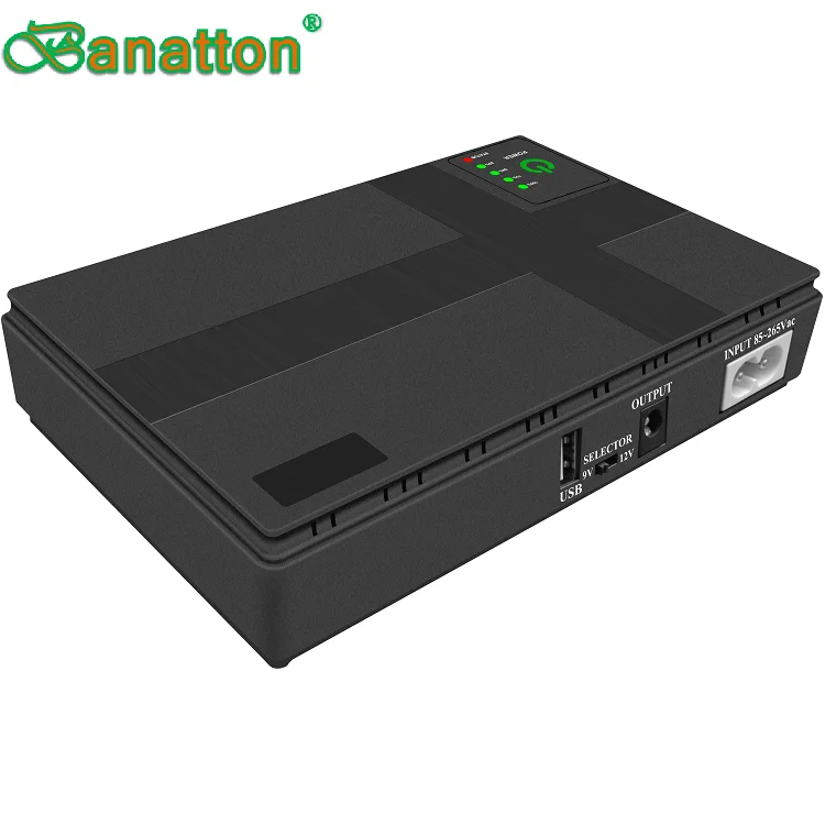 Banatton DC Mini UPS for Wifi Router Mini DC UPS POE Mini UPS Output 9V 12V 15V 24V