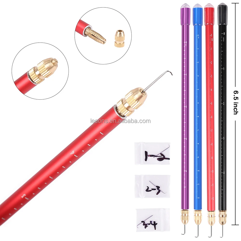 Wholesale High Quality Brass Handle Ventilating Needles Hair Weaving Crochet Hook for Lace Wigs Toupee Closure Net