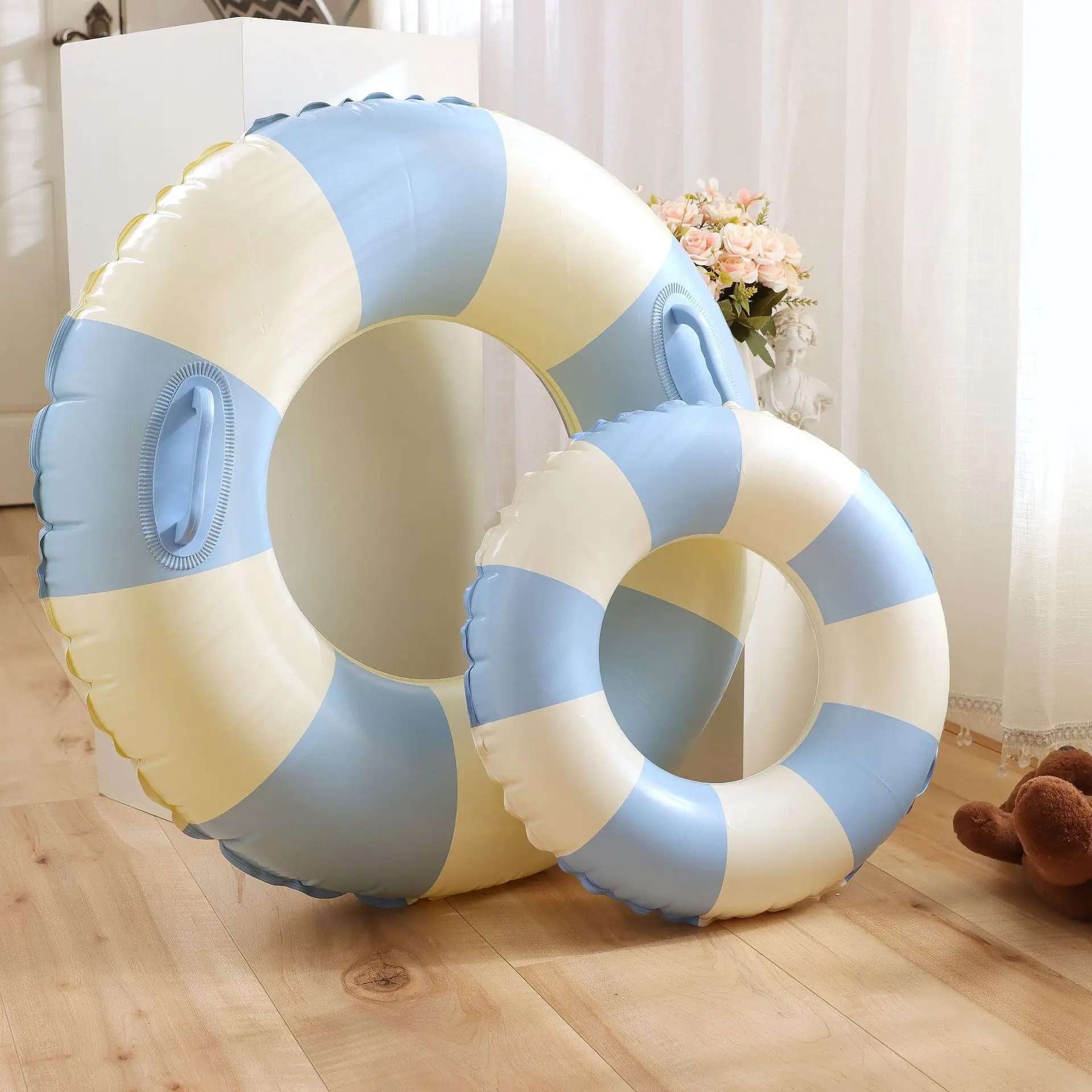 Новое поступление Flotadores De Piscina плавающая круглая труба для сидения из ПВХ полоса взрослых детей плавающий тропический бассейн кольцо