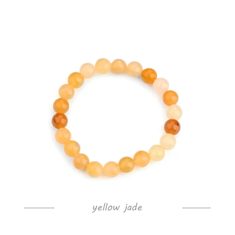 Natural Jewelry Christmas Ornament Stone Beads Healing 8mm Round Stretch Gemstone Bracelet