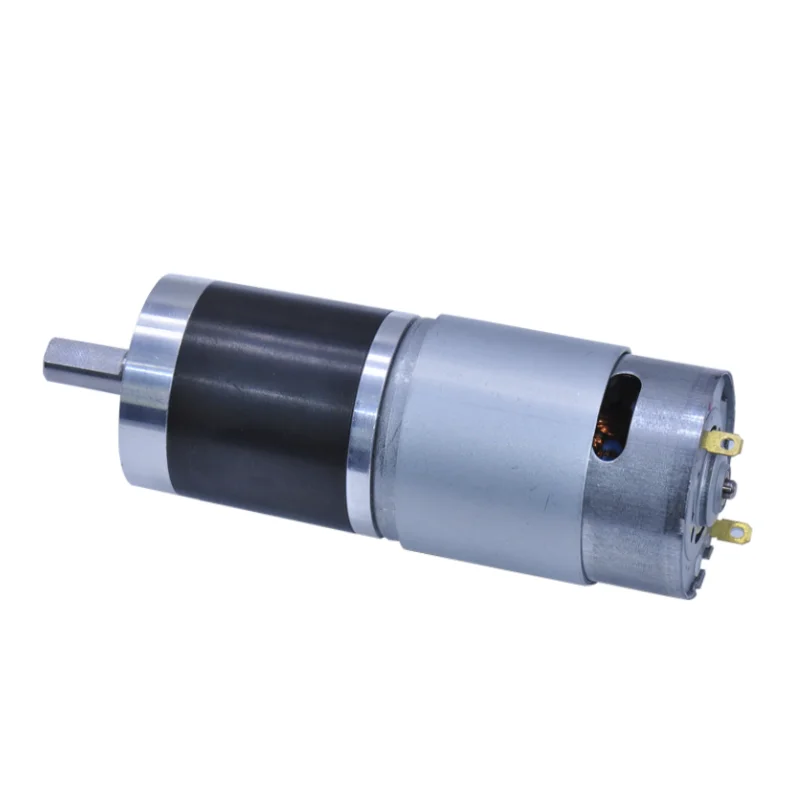 Hot selling low cost D775 carbon brushed dc motor with smooth planetary gear