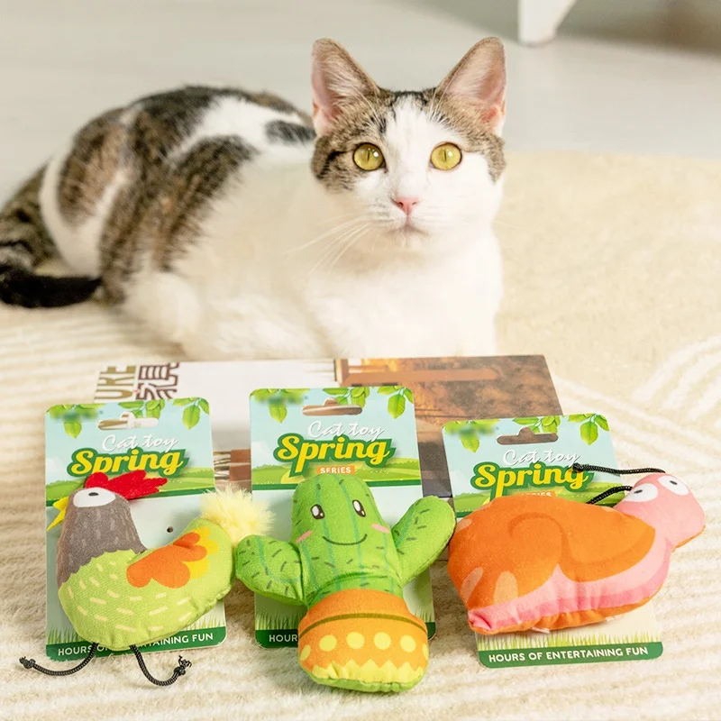Forest Series Cat Toys Self Entertainment Teeth Grinding Plush Wholesale Catnip for