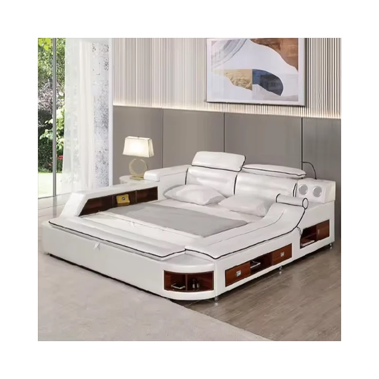 Multi-functional smart storage  furniture queen bedroom furniture modern with  double  king size bed bedroom factory outlet