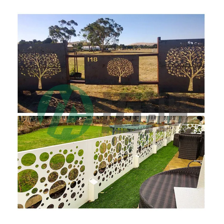 China Manufacturer Laser Cut Metal Screen Decorative Aluminum Garden Fence and Gates