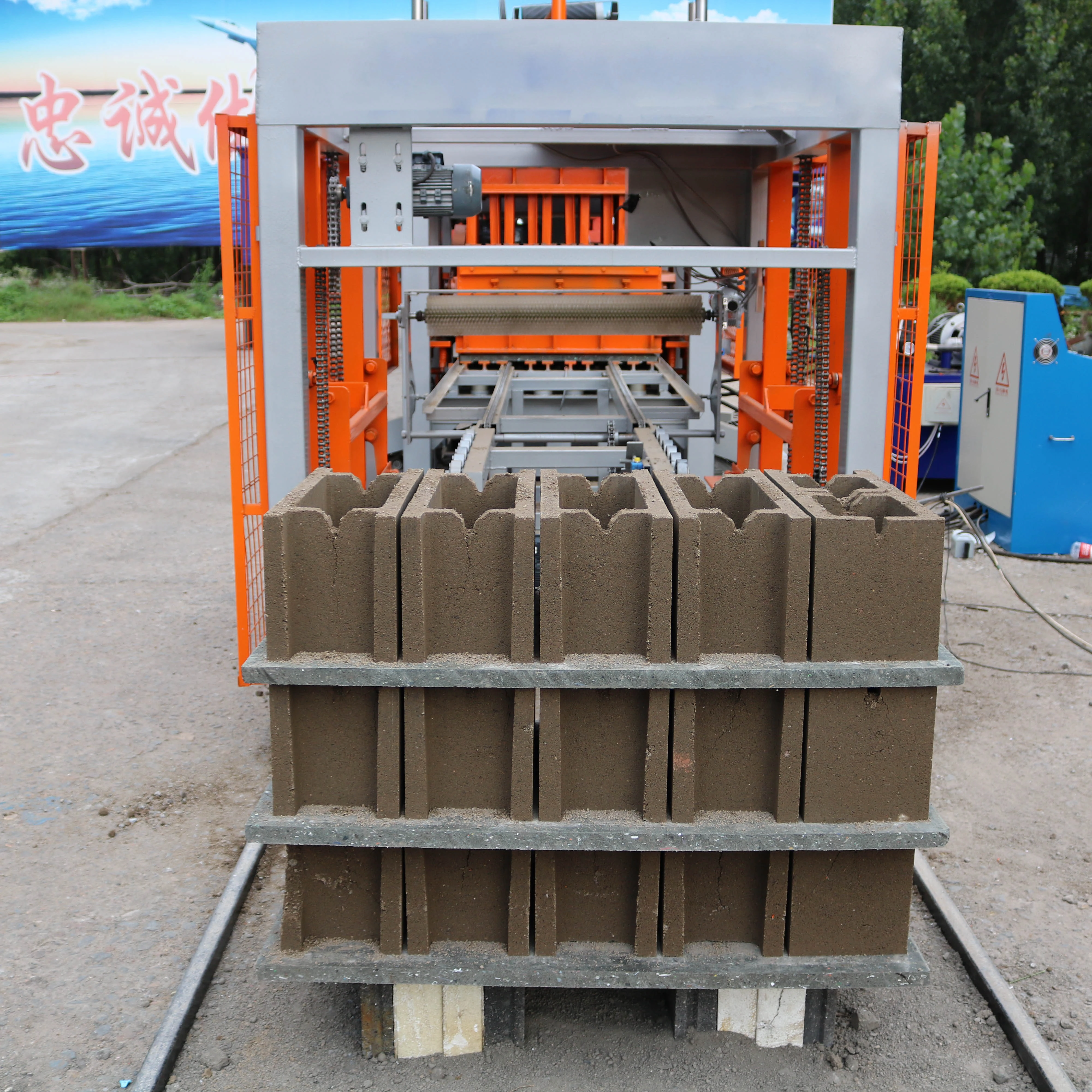 construction machinery QT5-15 concrete block machine hollow block making machine